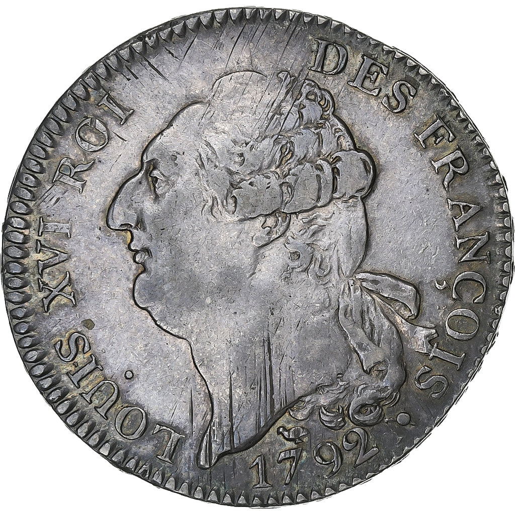 Frankrijk, Louis XVI, Ecu de 6 Livres, 1792 / AN 4, Montpellier, Zilver, ZF