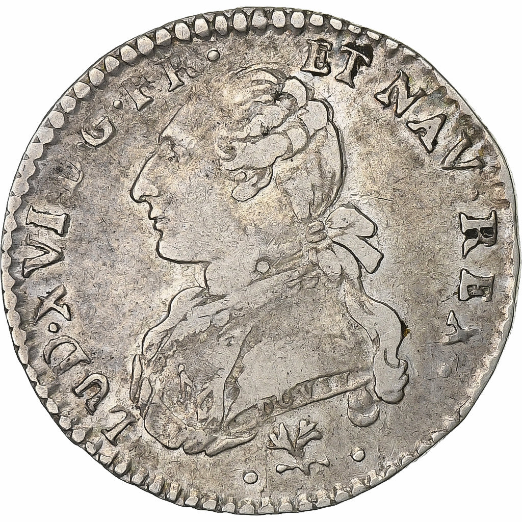 Frankreich, Louis XVI, 1/10 Ecu, 1790, Bayonne, Rare, Silber, S+, Gadoury:353b