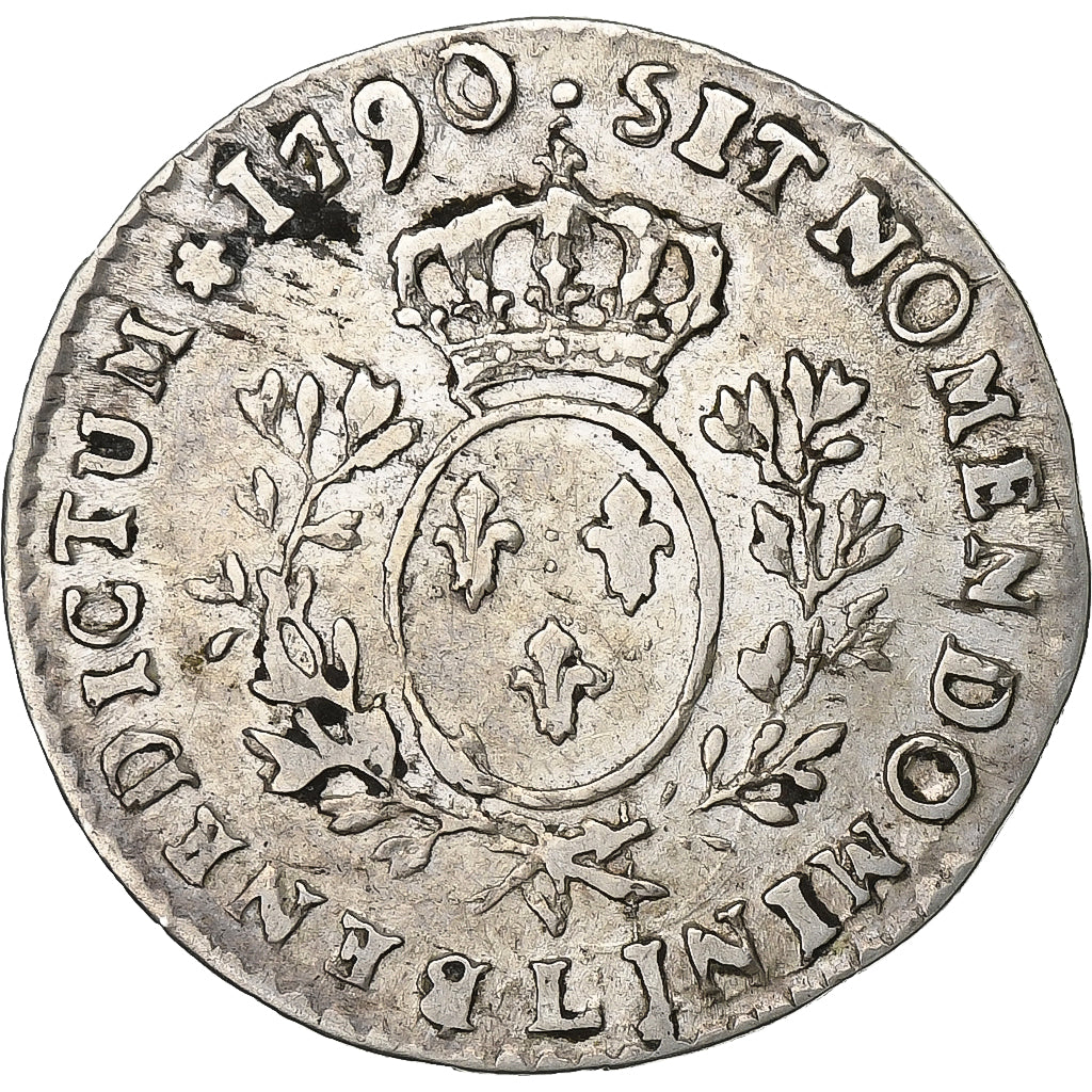 Frankreich, Louis XVI, 1/10 Ecu, 1790, Bayonne, Rare, Silber, S+, Gadoury:353b