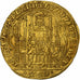 Comté de Flandre, Louis II de Mâle, Ecu d'or à la chaise, 1346-1384, Gand