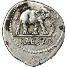 Julius Caesar, Denarius, 49-48 BC, Military mint, Silver, AU(50-53)