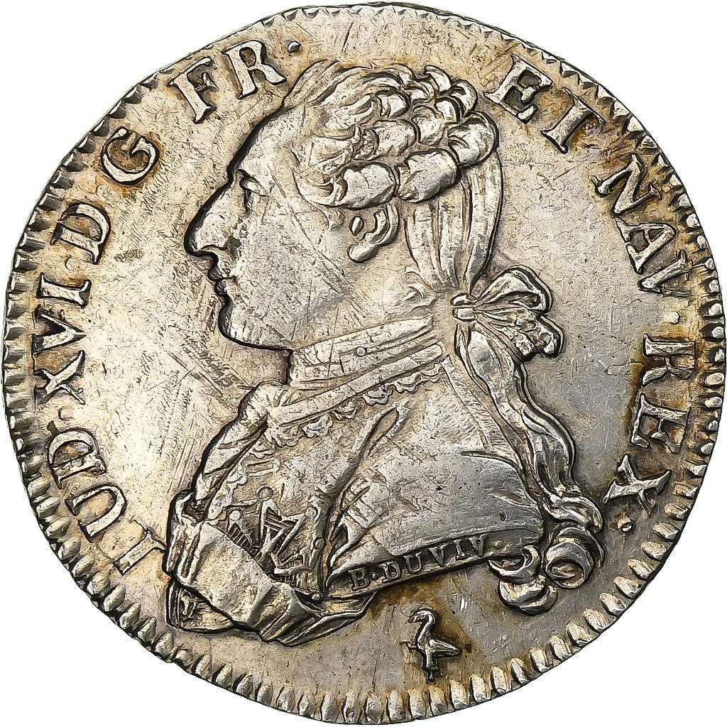 Francja, Louis XVI, 1/5 Écu aux branches d'olivier, 1782, Paris, Srebro