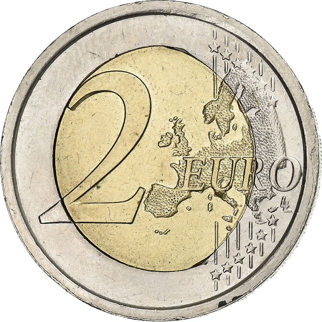 Italie, 2 Euro, erreur, cœur désaligné, 2012, Rome, Bimétallique, SUP+