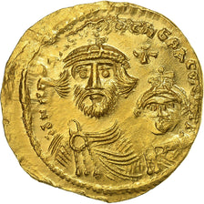 Heraclius, with Heraclius Constantine, Solidus, 613-638, Constantinople, Oro