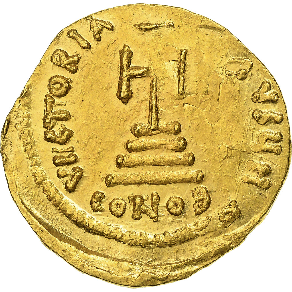 Heraclius, with Heraclius Constantine, Solidus, 613-638, Constantinople, Oro
