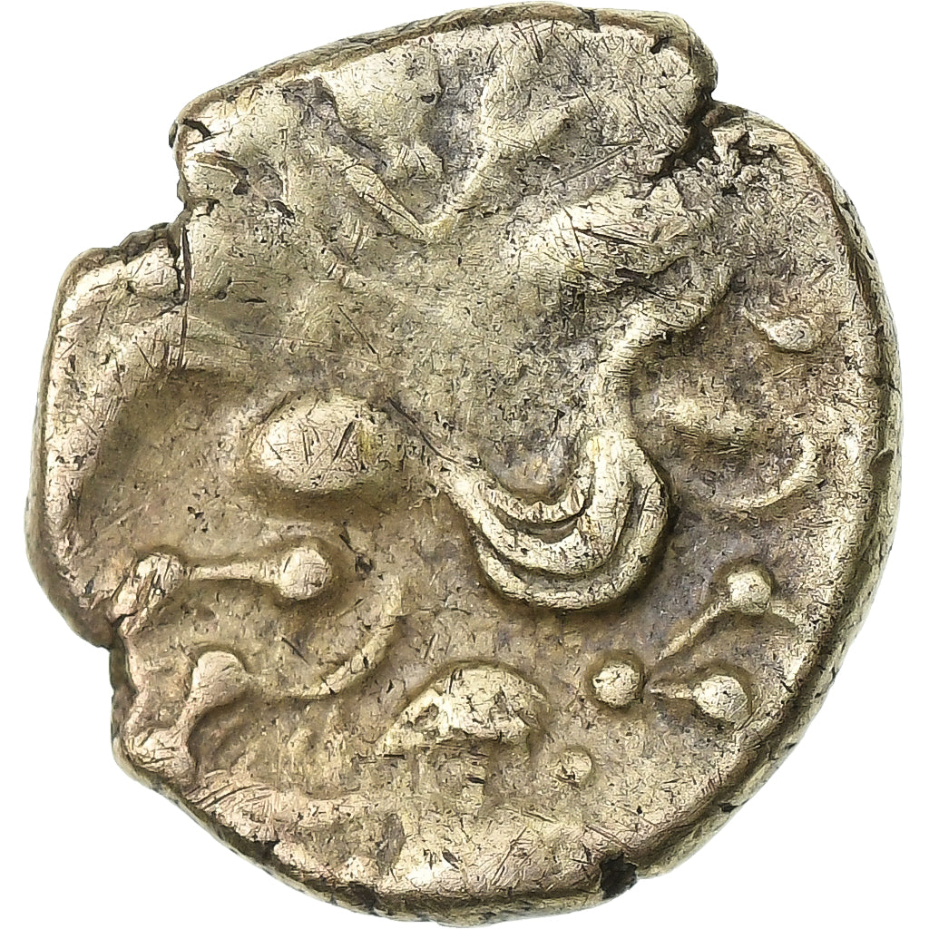 Namnetes, Veneti, 1/4 Statère à l'hippophore, 2nd-1st century BC, Elettro, BB
