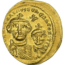 Heraclius, with Heraclius Constantine, Solidus, 613-638, Constantinople, Gold
