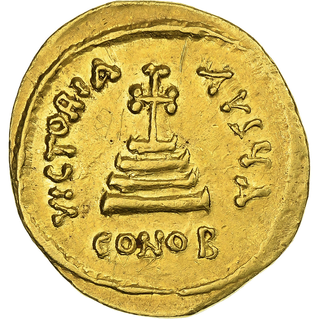 Heraclius, with Heraclius Constantine, Solidus, 613-638, Constantinople, Gold