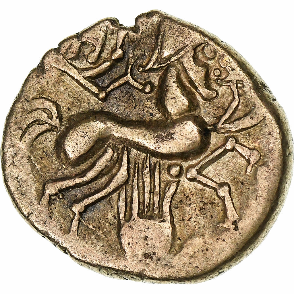 Pictones, Santones, Statère à la main, 1st century BC, Eletro, EF(40-45)