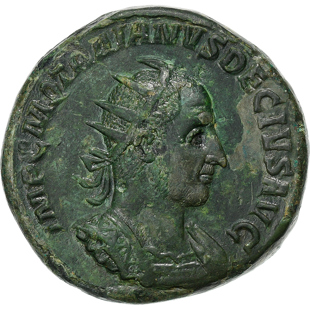 Trajan Decius, Double Sestertius, 249-251, Rome, Bronze, AU(55-58), RIC:115a