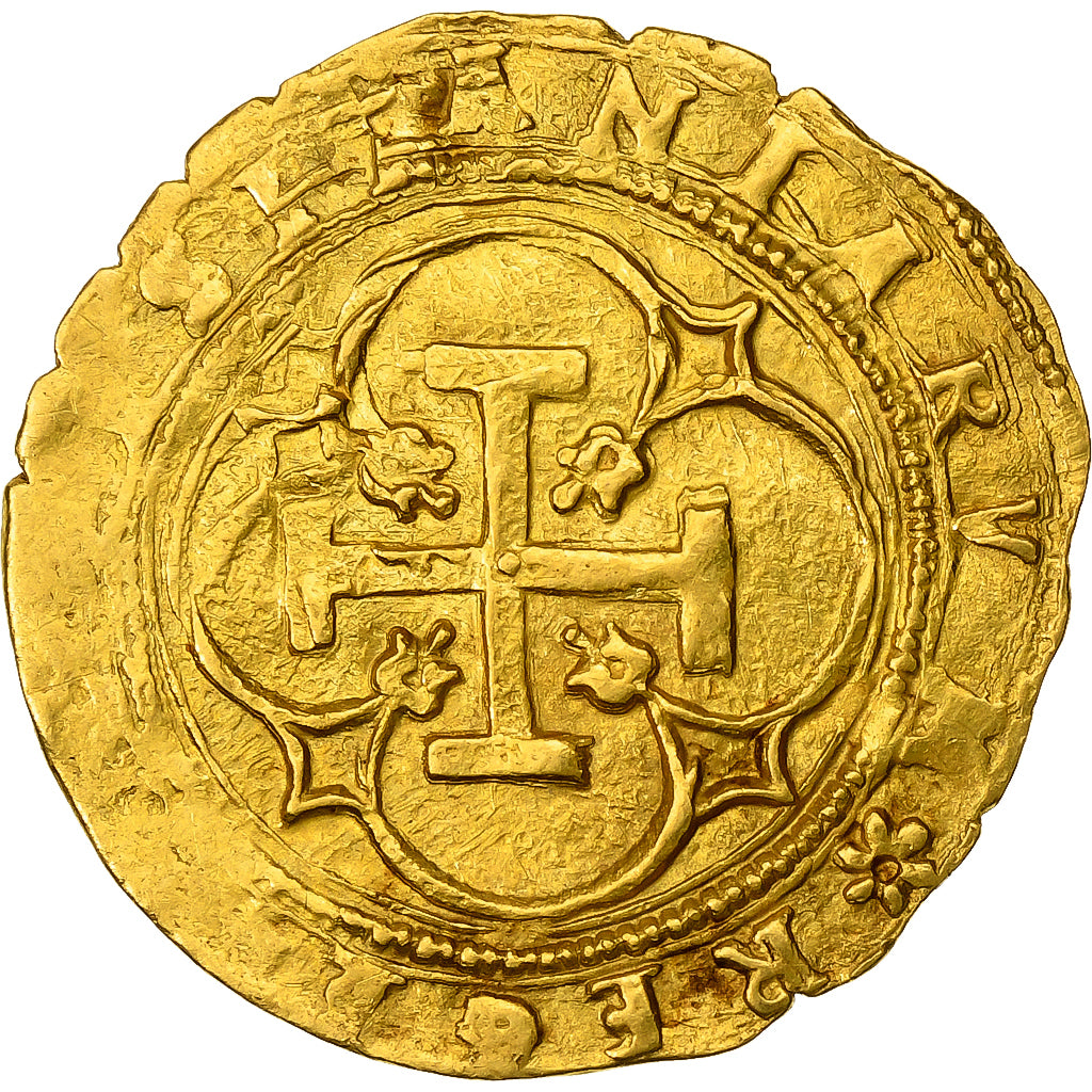 Spanien, Carlos & Joanna, Escudo, 1516-1556, Segovia, Gold, SS, Friedberg:156