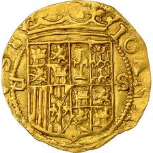 Spanje, Carlos & Joanna, 1 Escudo, 1516-1556, Sevilla, Goud, ZF, Friedberg:153