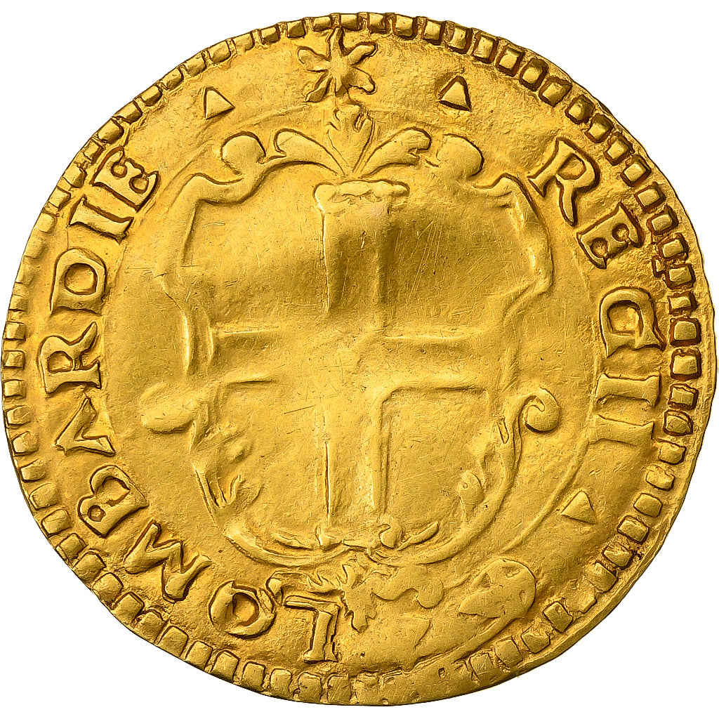 Duchy of Modena and Reggio, Ercole II d'Este, Scudo d'Oro, 1550-1558, Goud, FR+