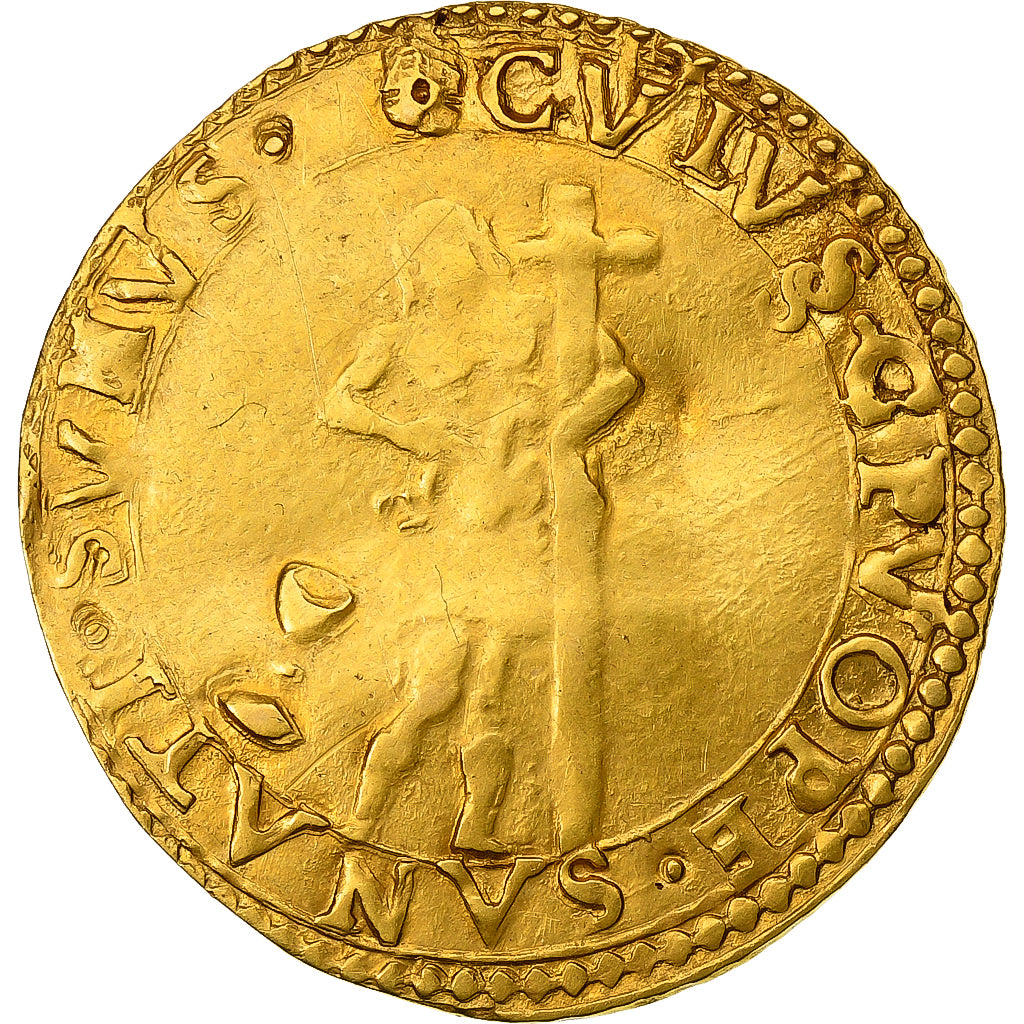 Duchy of Modena and Reggio, Ercole II d'Este, Scudo d'Oro, 1550-1558, Goud, FR+