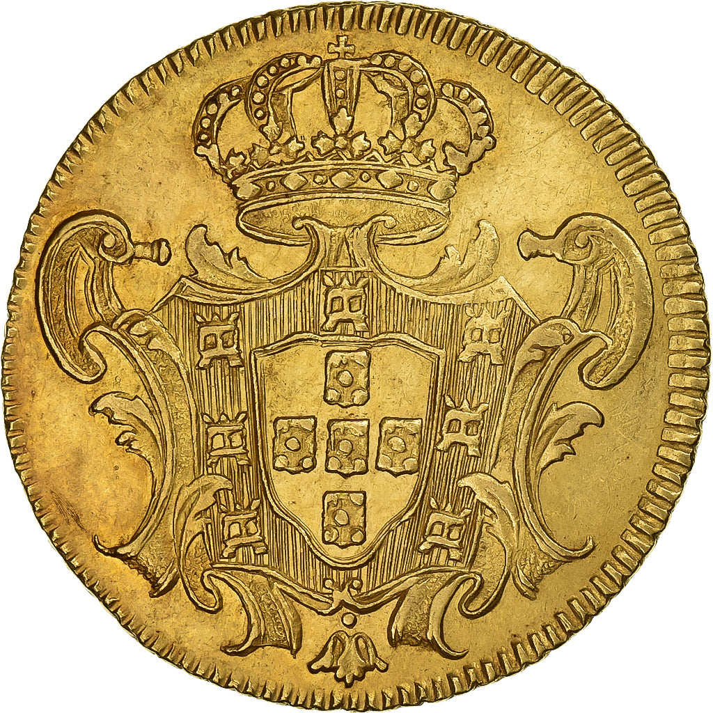 Brasile, Joao V, 6400 Reis, 1746, Rio de Janeiro, Oro, SPL-