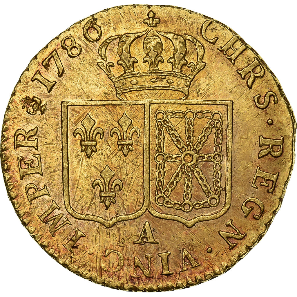 France, Louis XVI, Louis d'Or, 1786, Paris, Gold, AU(50-53), Gadoury:361