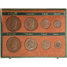 France, Louis Philippe I, Set "Monnaie de bronze", 1842, Paris, Pattern