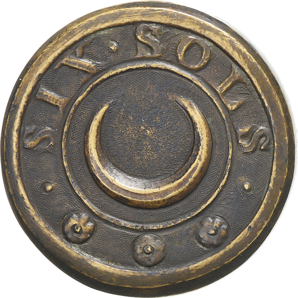 France, 6 Sols, Siège de Lyon, nd (1793), Lyon, Convention, Bronze, EF(40-45)