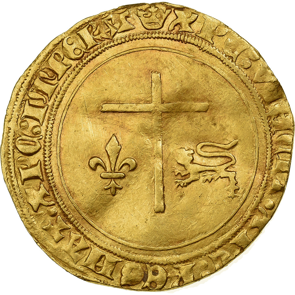 Francia, Henri VI, Angelot d'or, 1427-1453, Paris, Oro, BB, Duplessy:444