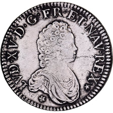 Frankreich, Louis XV, Ecu Vertugadin, 1717, Montpellier, reformed, Silber, SS