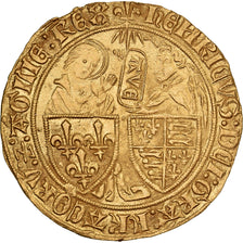 Francja, Henri VI, Salut d'or, 1423-1449, Saint-Lô, Złoto, AU(55-58)