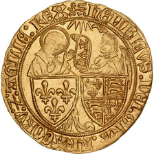 France, Henri VI, Salut d'or, 1423-1449, Rouen, Gold, AU(55-58), Duplessy:443A