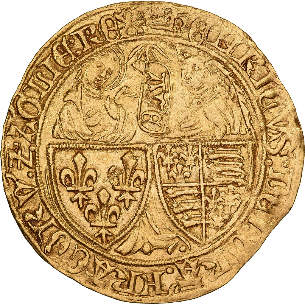 Frankrijk, Henri VI, Salut d'or, 1423-1436, Paris, Goud, ZF+, Duplessy:443A