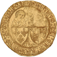 Frankrijk, Henri VI, Salut d'or, 1423-1449, Rouen, Goud, PR, Duplessy:443A