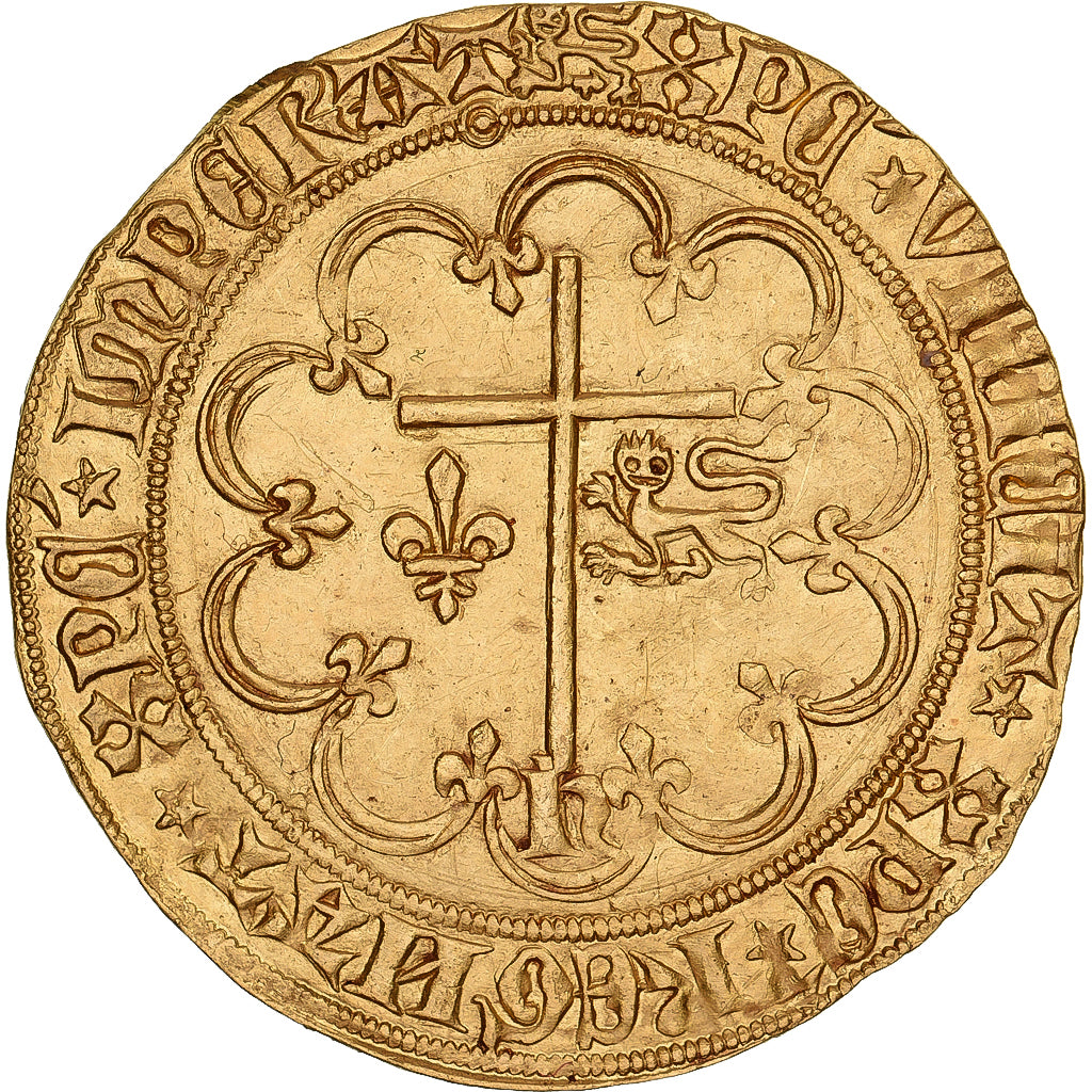 Frankrijk, Henri VI, Salut d'or, 1423-1449, Rouen, Goud, PR, Duplessy:443A