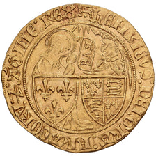 Francia, Henri VI, Salut d'or, 1423-1449, Rouen, Oro, MBC+, Duplessy:443A