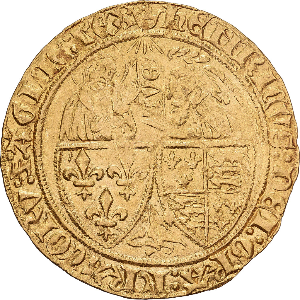 Frankrijk, Henri VI, Salut d'or, 1423-1436, Paris, Goud, ZF+, Duplessy:443A