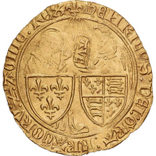 Francia, Henri VI, Salut d'or, 1423-1449, Saint Lô, Oro, MBC+, Duplessy:443A