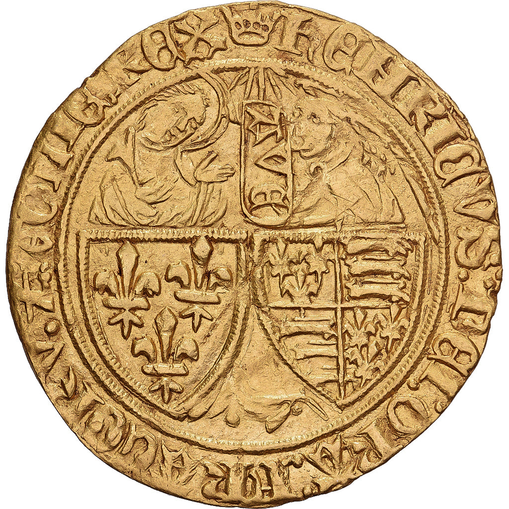 Frankrijk, Henri VI, Salut d'or, 1423-1436, Paris, Goud, ZF, Duplessy:443A