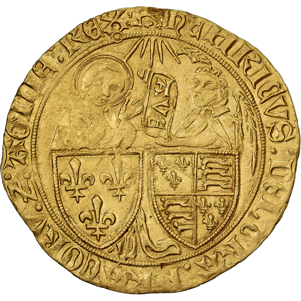 Frankreich, Henri VI, Salut d'or, 1423-1449, Rouen, Gold, SS+, Duplessy:443A