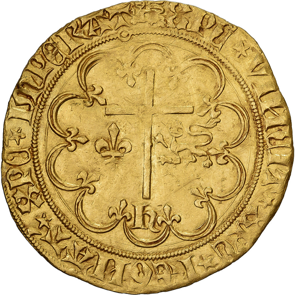 Frankreich, Henri VI, Salut d'or, 1423-1449, Rouen, Gold, SS+, Duplessy:443A