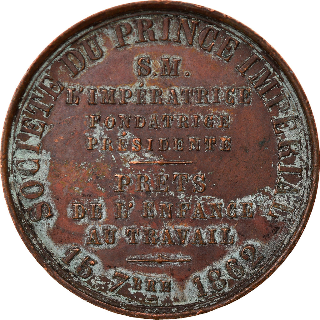 Francia, Token, Second Empire, Société du Prince Impérial, 1862, MB+, Rame