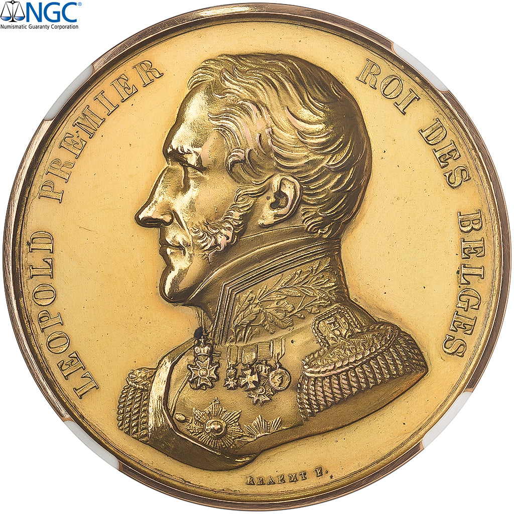 België, Leopold I, 100 Francs, 1854, Brussels, Pattern, Goud, NGC, MS61