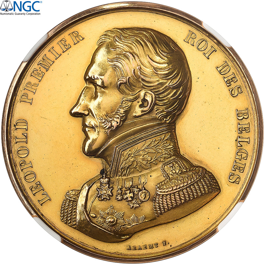 Belgien, Leopold I, 100 Francs, 1854, Brussels, Pattern, Gold, NGC, MS61