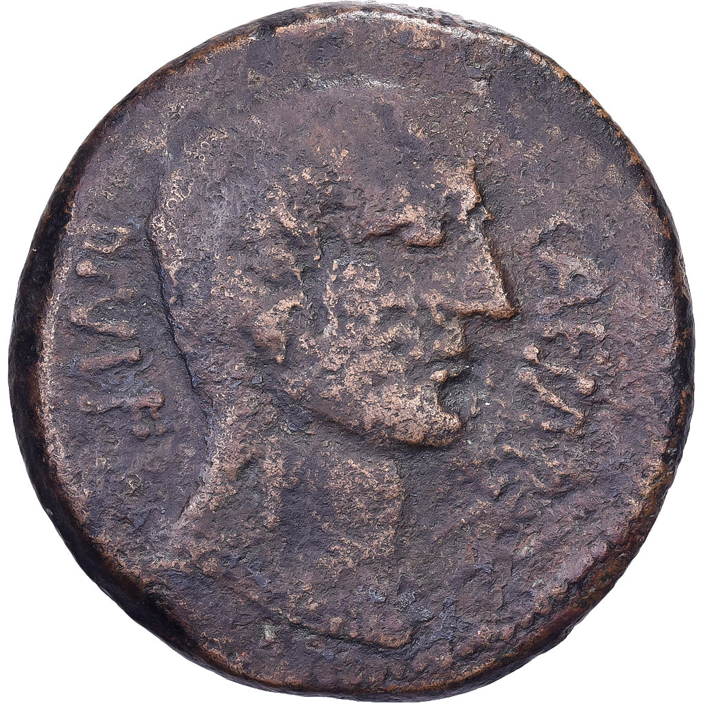 Octavian & Divus Julius Caesar, Æ, ca. 38 BC, Italian Mint, Bronce, BC+