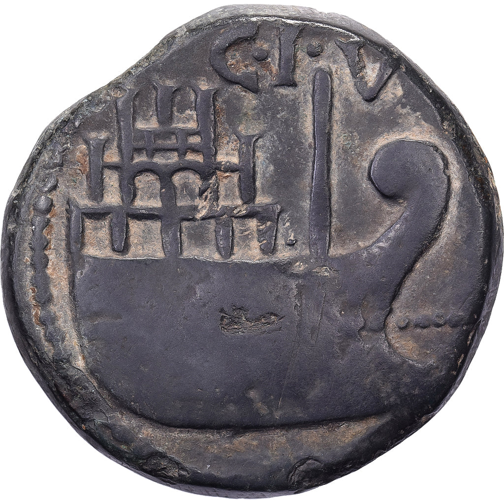 Gaul, Octavian & Divus Julius Caesar, Dupondius, ca. 36 BC, Vienna, Bronce, BC+