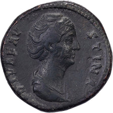 Diva Faustina I, Sesterzio, 141, Rome, Bronzo, MB+, RIC:1130