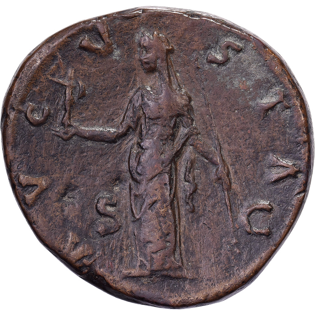 Diva Faustina I, Sesterz, 141, Rome, Bronze, SS, RIC:1124