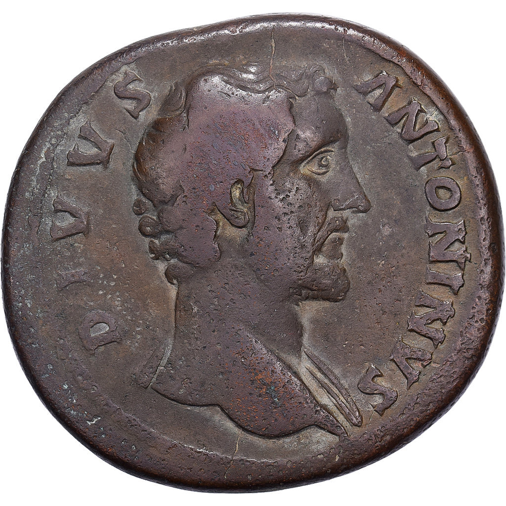 Divus Antoninus Pius, Sestercio, 161, Rome, Bronce, BC+, RIC:1266
