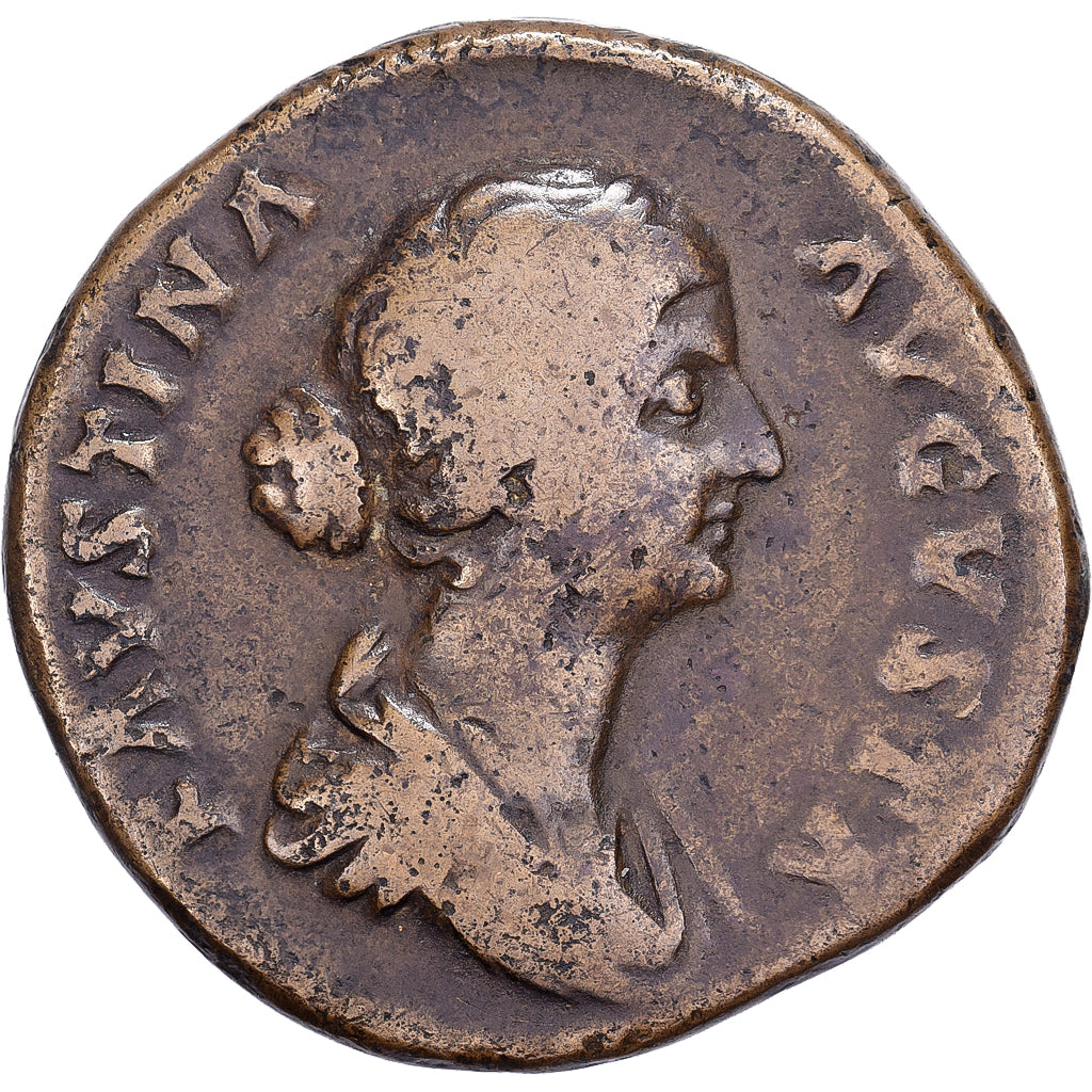 Faustina II, Sesterz, 161-176, Rome, Bronze, S+, RIC:1668A
