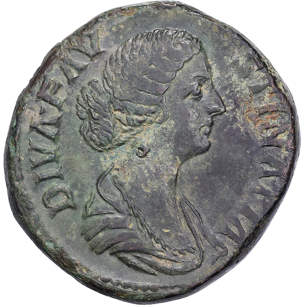 Diva Faustina II, Sestertius, 176-180, Rome, Bronze, AU(50-53)