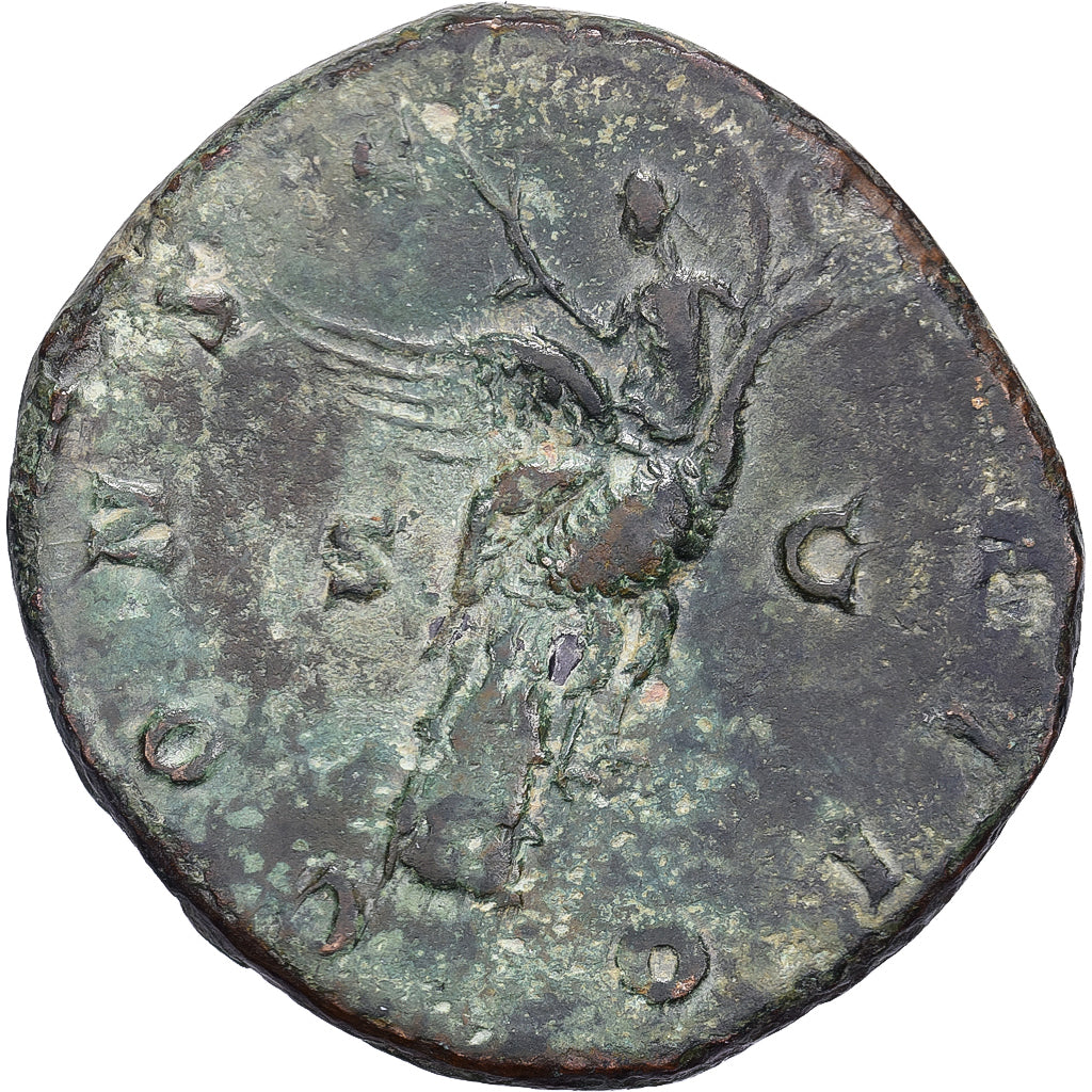 Diva Faustina II, Sestertius, 176-180, Rome, Bronze, AU(50-53)