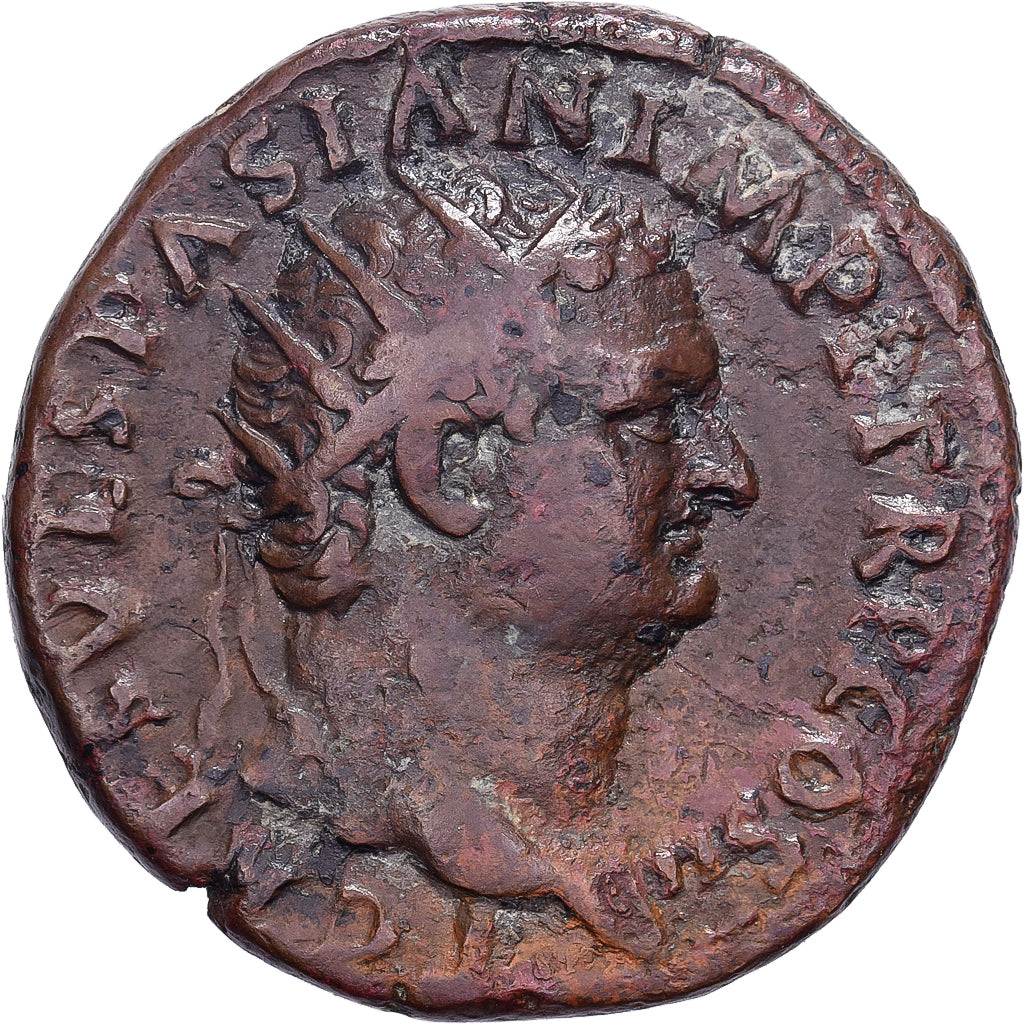 Titus, Dupondius, 72, Rome, Rare, Bronce, MBC, RIC:434