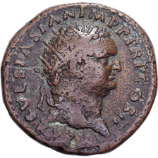 Titus, Dupondius, 72, Rome, Bronce, BC+, RIC:435