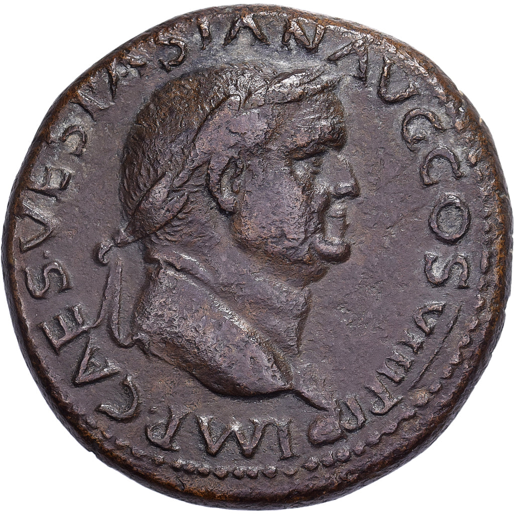 Vespasius, Dupondius, 77-78, Lyon - Lugdunum, Bronzen, ZF, RIC:1210