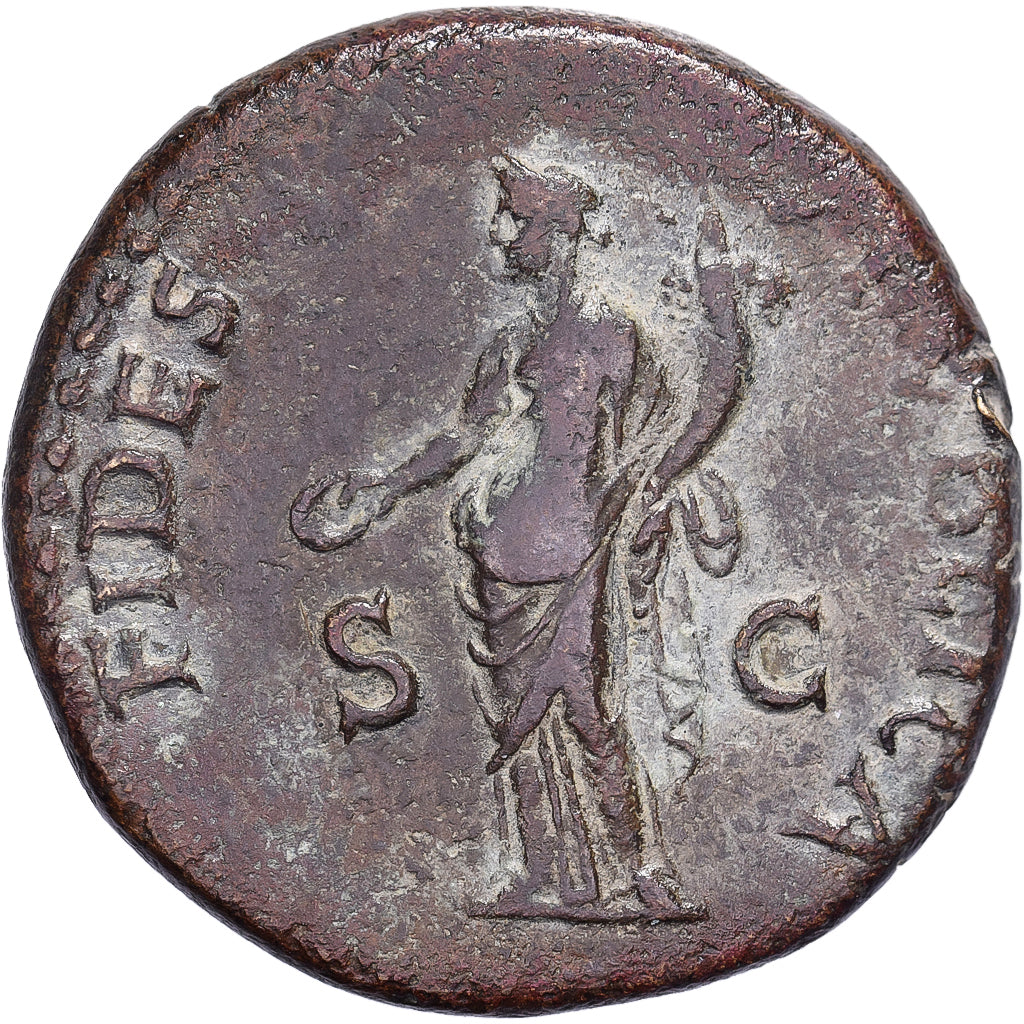 Vespasius, Dupondius, 77-78, Lyon - Lugdunum, Bronzen, ZF, RIC:1210